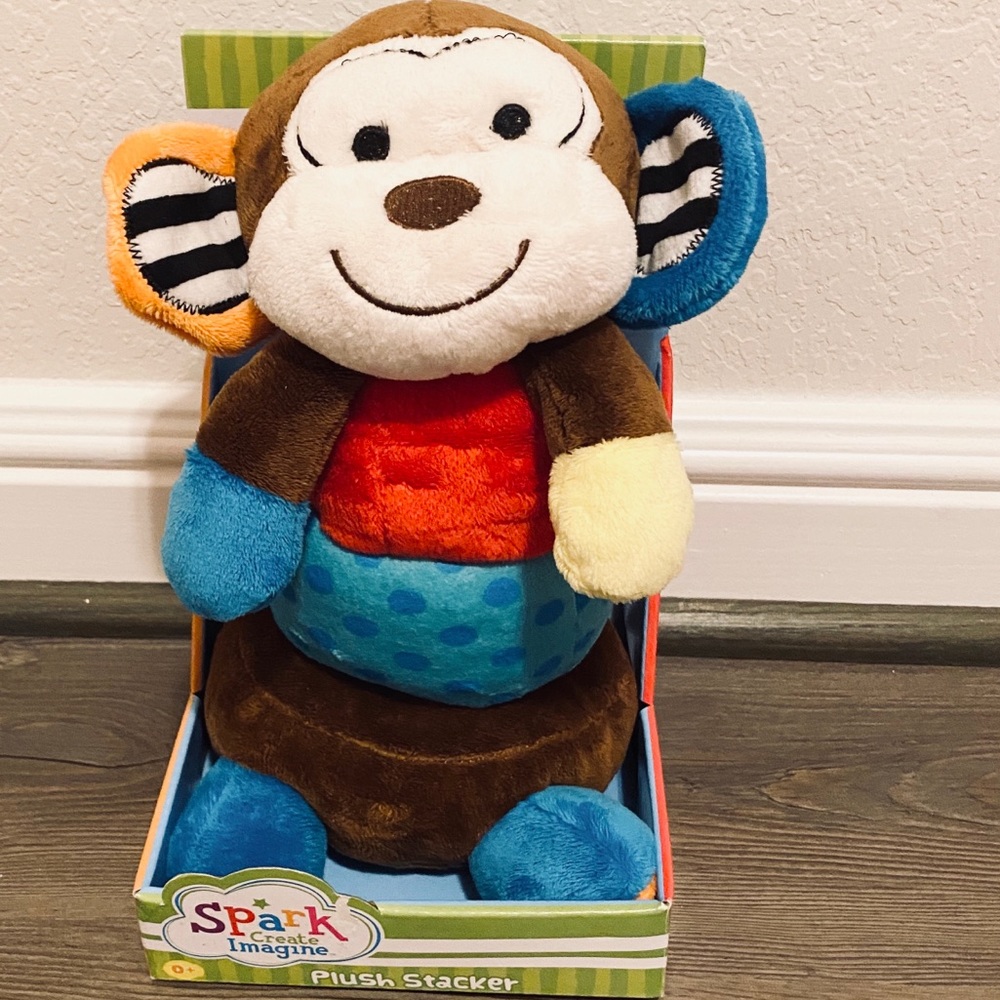 Plush Monkey Stacker Toy